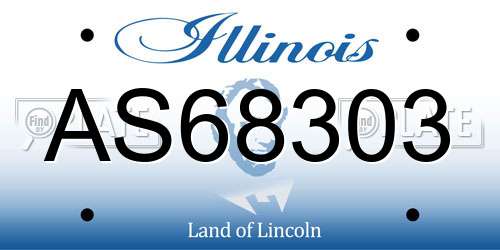 AS68303 Illinois License Plate