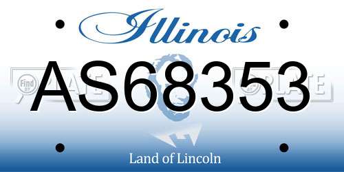 AS68353 Illinois License Plate