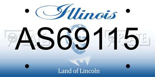 AS69115 Illinois License Plate