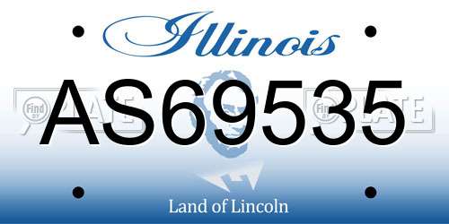 AS69535 Illinois License Plate