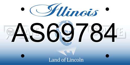 AS69784 Illinois License Plate