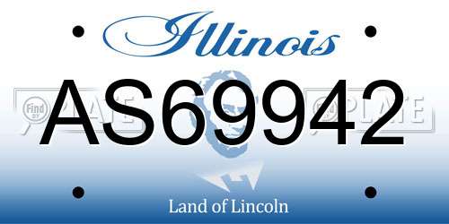 AS69942 Illinois License Plate