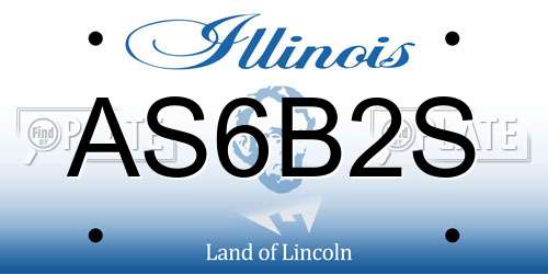AS6B2S Illinois License Plate