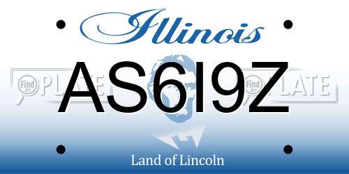 AS6I9Z Illinois License Plate