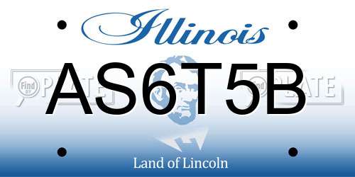 AS6T5B Illinois License Plate