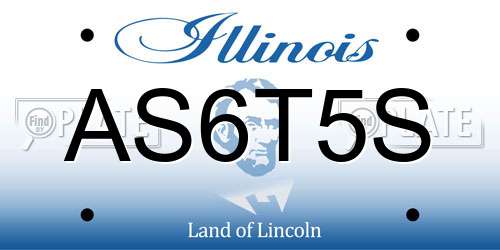 AS6T5S Illinois License Plate