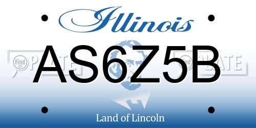 AS6Z5B Illinois License Plate