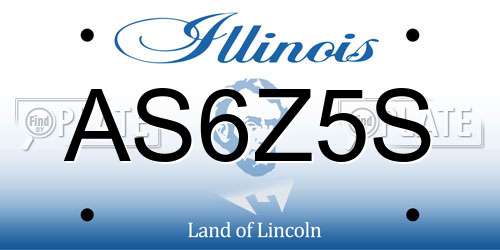 AS6Z5S Illinois License Plate