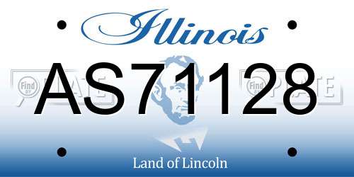 AS71128 Illinois License Plate
