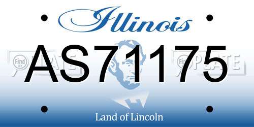 AS71175 Illinois License Plate