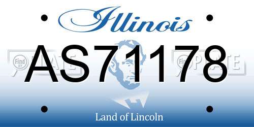AS71178 Illinois License Plate