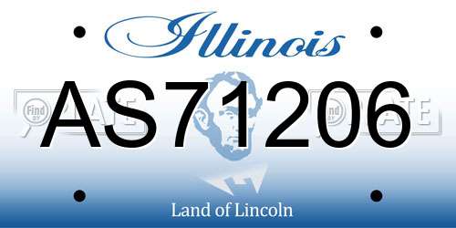 AS71206 Illinois License Plate