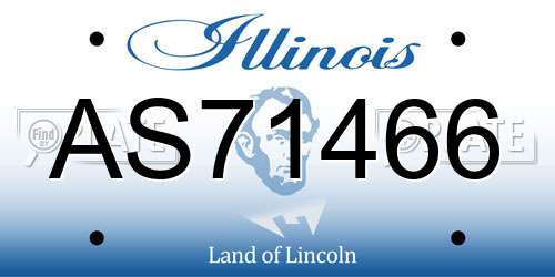 AS71466 Illinois License Plate
