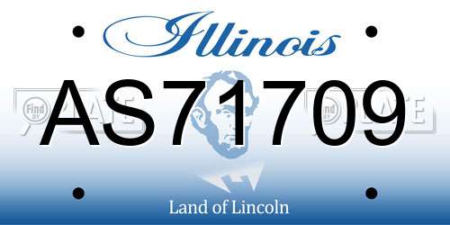 AS71709 Illinois License Plate