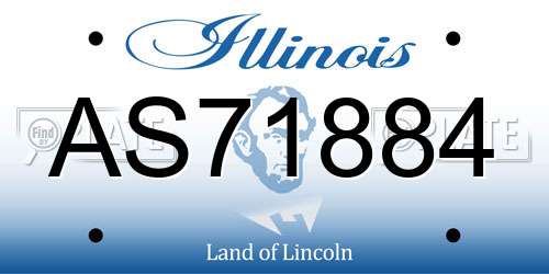 AS71884 Illinois License Plate
