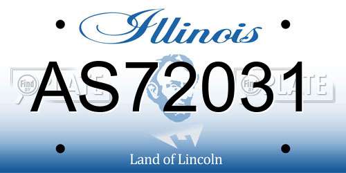 AS72031 Illinois License Plate