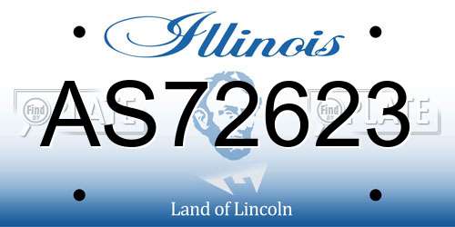 AS72623 Illinois License Plate