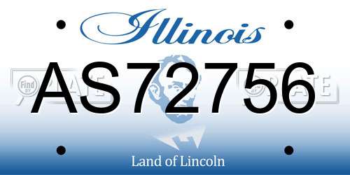 AS72756 Illinois License Plate