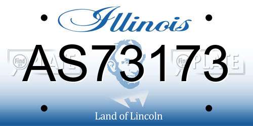 AS73173 Illinois License Plate
