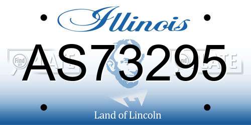 AS73295 Illinois License Plate