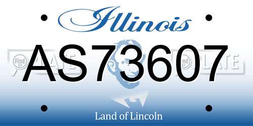 AS73607 Illinois License Plate