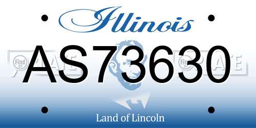 AS73630 Illinois License Plate