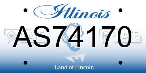 AS74170 Illinois License Plate