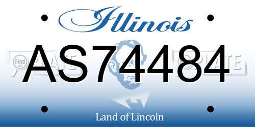 AS74484 Illinois License Plate