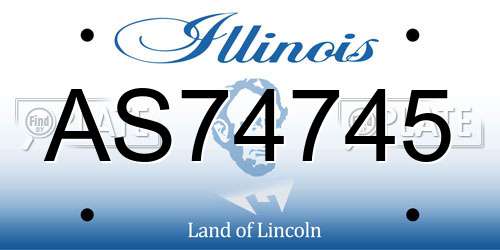 AS74745 Illinois License Plate