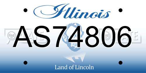 AS74806 Illinois License Plate