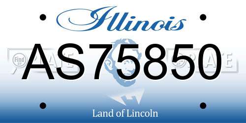 AS75850 Illinois License Plate