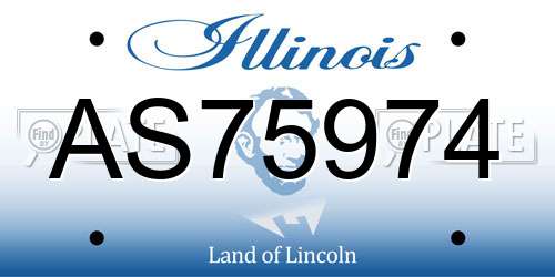 AS75974 Illinois License Plate
