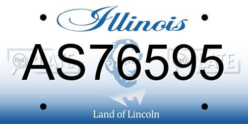 AS76595 Illinois License Plate