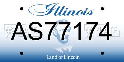 AS77174 Illinois License Plate