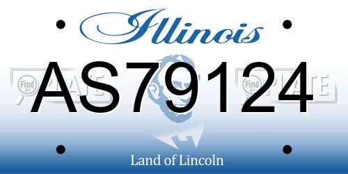AS79124 Illinois License Plate