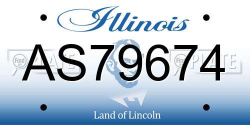 AS79674 Illinois License Plate