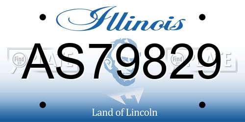 AS79829 Illinois License Plate