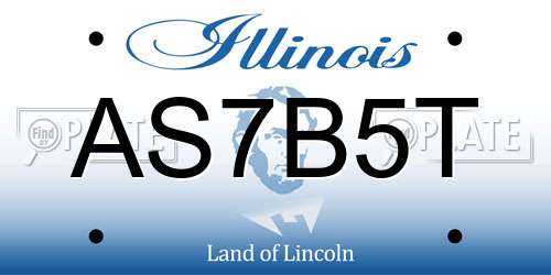 AS7B5T Illinois License Plate
