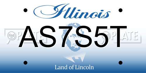 AS7S5T Illinois License Plate