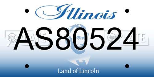AS80524 Illinois License Plate