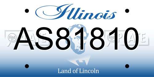 AS81810 Illinois License Plate