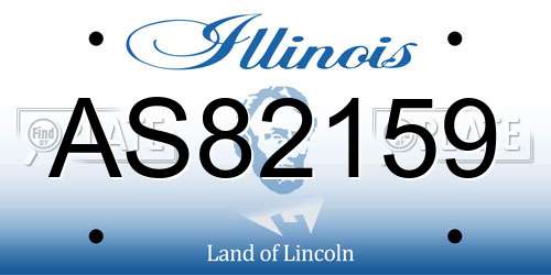 AS82159 Illinois License Plate