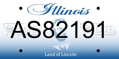 AS82191 Illinois License Plate