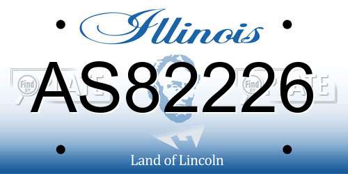AS82226 Illinois License Plate