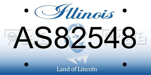 AS82548 Illinois License Plate