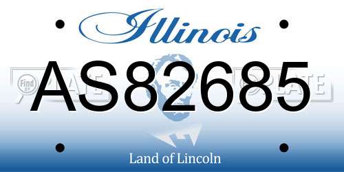 AS82685 Illinois License Plate