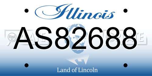 AS82688 Illinois License Plate
