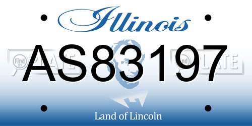 AS83197 Illinois License Plate