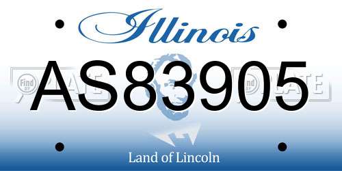 AS83905 Illinois License Plate