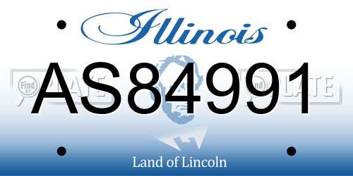 AS84991 Illinois License Plate
